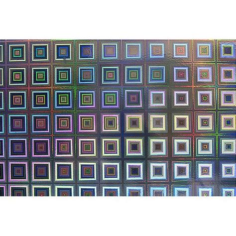 Fab13798 Holographic Silver Squares Adhesive Film By Fablon