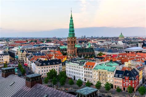 Copenhagen Skyline Panoramic Cityscape Stock Image Image Of Panorama