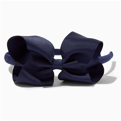 Claires Club Navy Loopy Bow Headbands 3 Pack Claires Us