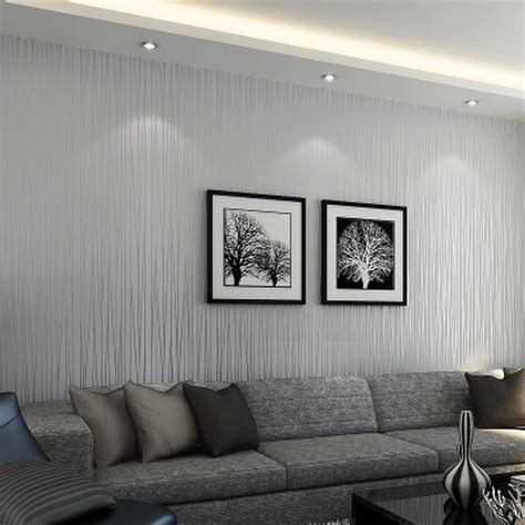 Modern Non Woven Wallpaper Bedroom Warm Living Room Color