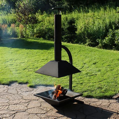 After lathering the wood burning outdoor firepit with a cleaner, rinse it clean with. Sunnydaze Black Steel Outdoor Wood-Burning Modern Backyard ...