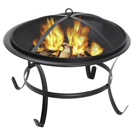 Zenstyle 22 Fire Pit Steel Firepit Bowl Bbq Grill Wood Burning Heater