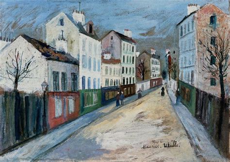 Maurice Utrillo A Street In A Suburb Of Paris 1912 Urban Landscape