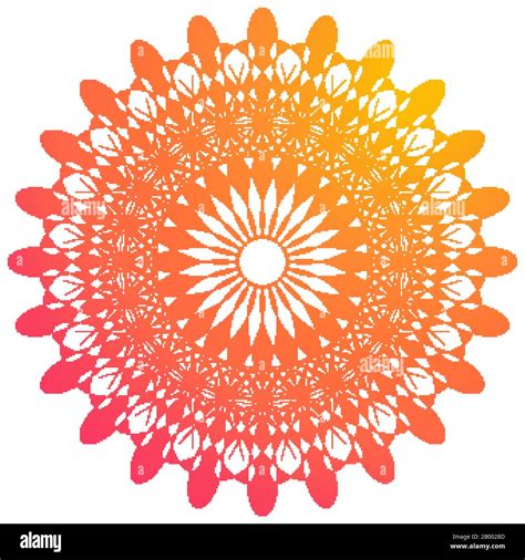Mandala Pattern Design In Orange Color Illustration Stock Vector Image