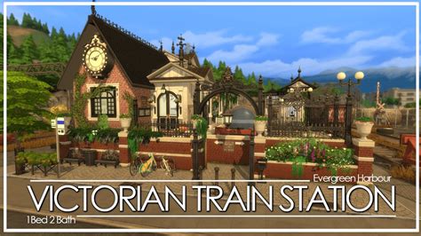 Victorian Train Station Sims 4 Stop Motion Speed Build No Cc