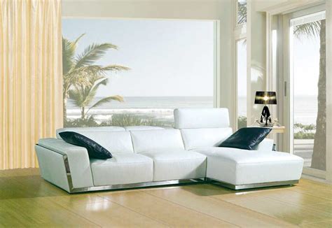 Modern White Bonded Leather Sofa Vg010c Leather Sectionals