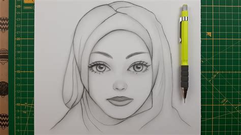 Başörtülü Kız Çizimi Nasıl Yapılır How to Draw a Girl with a