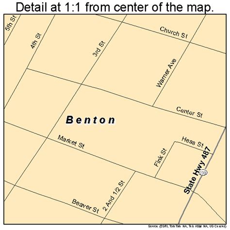 Benton Pennsylvania Street Map 4205680