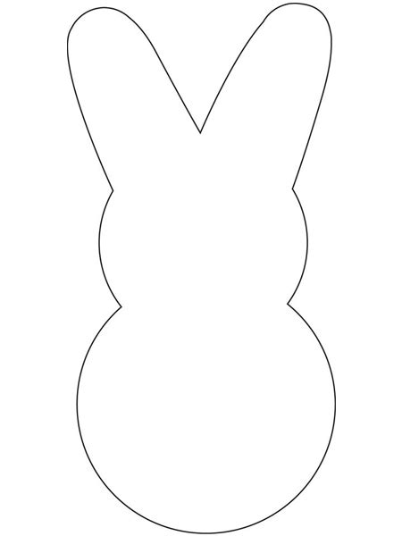 Cut out the shape and use it for coloring, crafts, stencils, and more. 6 Best Images of Free Printable Easter Bunny Template - Easter Bunny Outline Template, Bunny ...