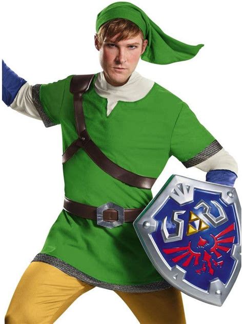 Mens Deluxe Link Costume Legend Of Zelda Link Costume For Men
