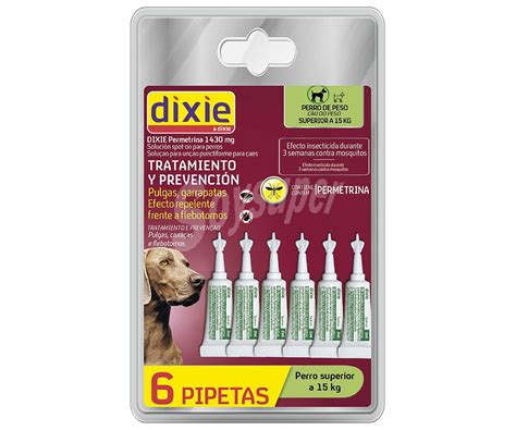 Dixie Pipetas antiparásitos para perros de más de 15 Kg 6 uds x 2 ml