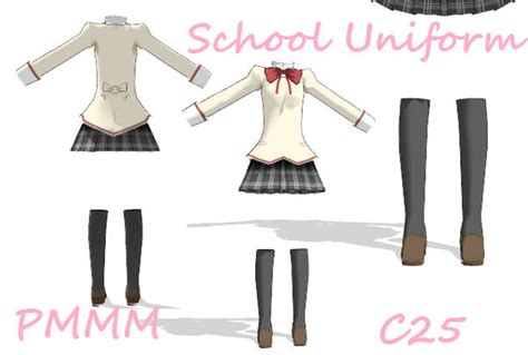 Mmd Model Pmmm School Uniform By Celebi25 On Deviantart