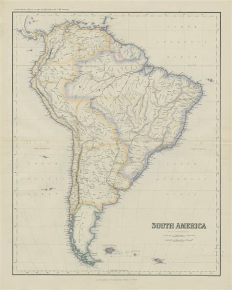 South America By George Heriot Swanston 1860 Old Antique Map Plan Chart