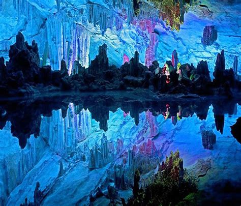 Reed Flute Cave Guangxi China Natural Cave Beautiful Rocks Reed