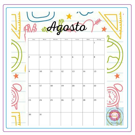 Calendario De Agosto Calendario De Agosto Plantilla De Calendario Vrogue