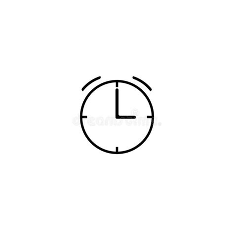 Time Sign Alarm Clock Icon Vector Illustration Flat Design Stock