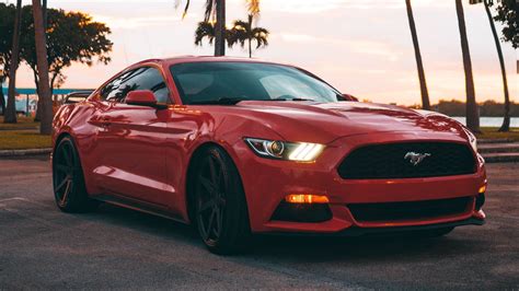 Download Wallpaper 2560x1440 Mustang Car Sports Car Red