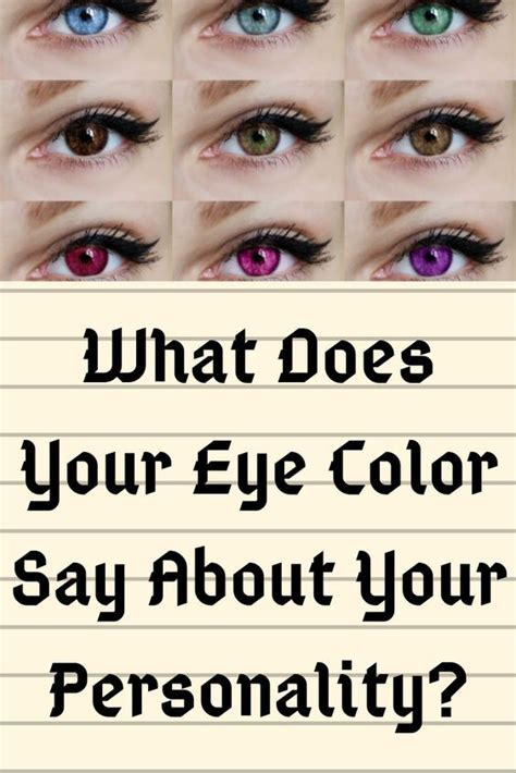 What Does Your Eye Color Say About Your Personality Eye Color
