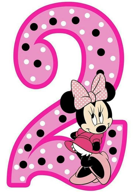 Numbers Clipart Minnie Mouse Numero 3 Minnie Rosa Png Download 161741