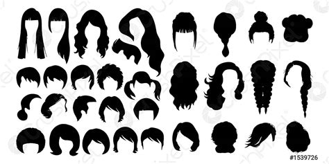 girls fashion hair set vector illustration white background stock vector 1539726 crushpixel