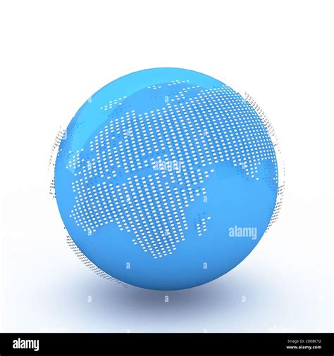 3d Rendering Dotted Globes Stock Photo Alamy