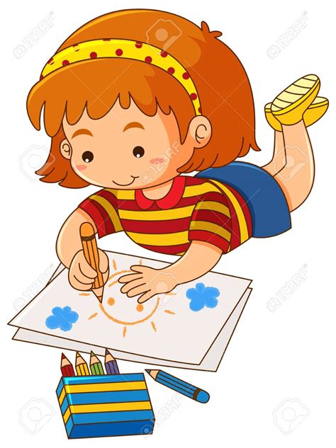 Little Girl Drawing Clipart 10 Free Cliparts Download Images On