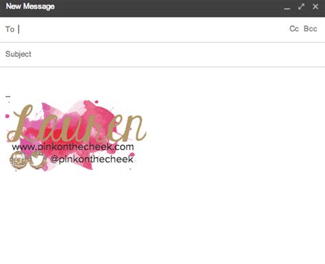 How To Make A Pretty Email Signature Pink On The Cheek