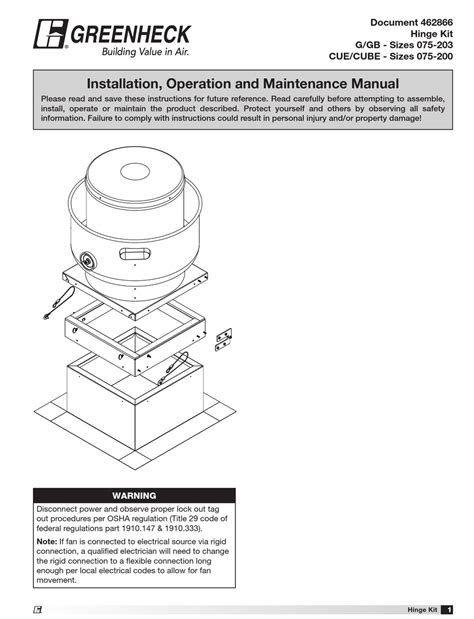 Greenheck G Installation Operation And Maintenance Manual Pdf Download