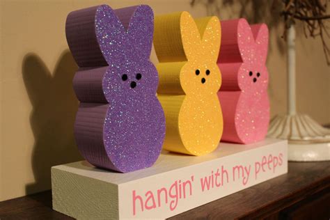 Easter Decor Hangin With My Peeps Blocks By