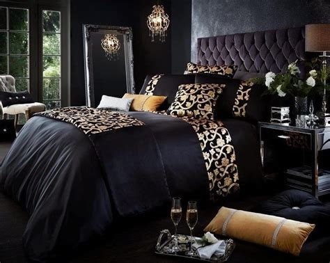 Bedroom Design And Decor Ideas Unique Black And Gold Bedding Set