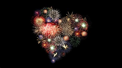 Fireworks Heart Uhd 8k Wallpaper Pixelz