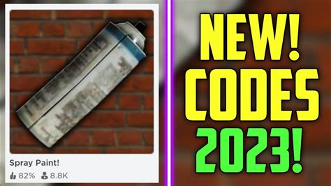 Hurry New Spray Paint Codes 2023 Youtube