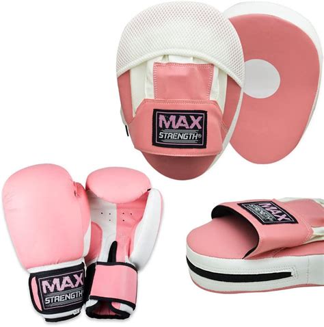 Max Strength Ladies Boxing Focus Pad Set Hook And Jab Punch Training