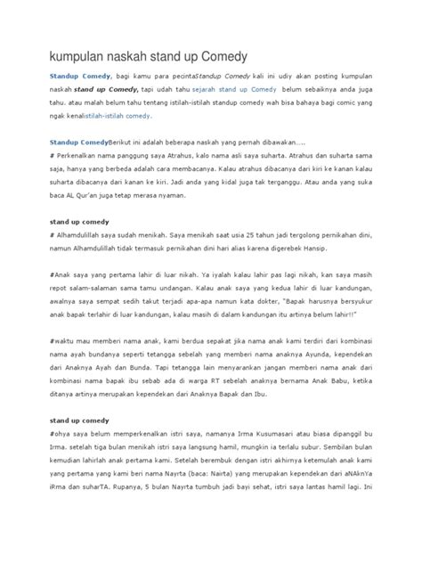 Naskah Stand Up Comedy Tentang Guru - Seputaran Guru