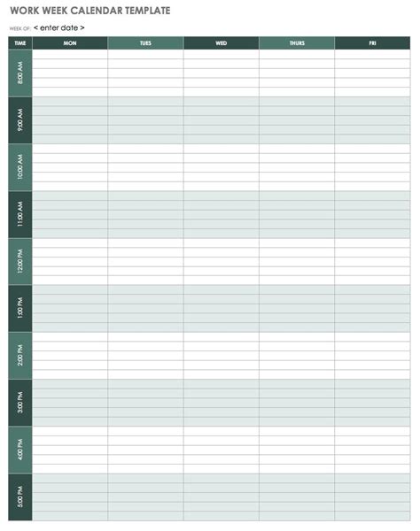Free Printable 7 Day 15 Minute Appointment Calendar Sheets