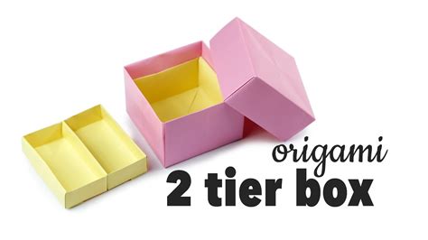 Origami 2 Tier Box Tutorial ♥︎ Diy Storage Box ♥︎ Paper Kawaii Youtube