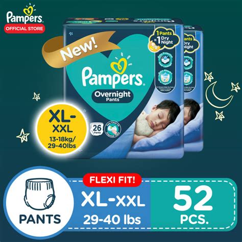 Pampers Overnight Pants Diapers Xl 26s X 2 Packs 52 Pcs 13 18kg