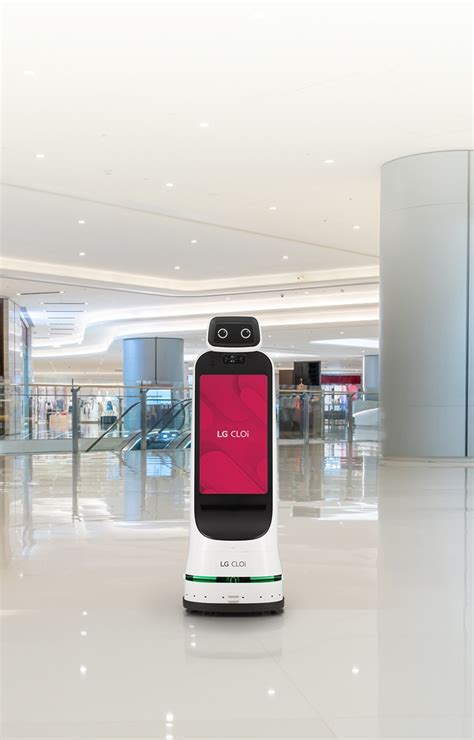Lg Rscgd20 Cloi Guidebot Robot With Guiding Mobile Advertising Lg