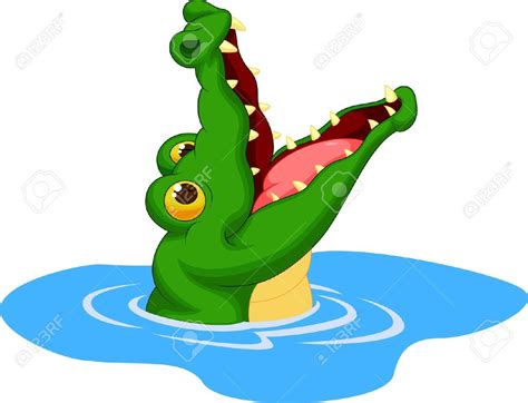 Crocodile Cartoon Open Mouth Drawing Crocodile