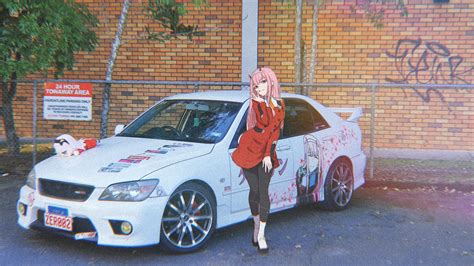 My Friend Whipped Up This Cute Waifu Edit Of My Car For Me The Car Wrap Is Real R Zerotwo