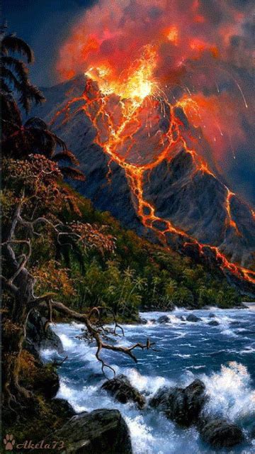 Animiertes Foto Amazing Nature Beautiful Pictures Volcano Wallpaper