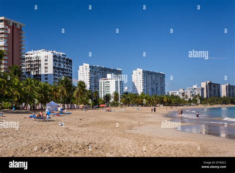 San Juan Puerto Rico Isla Verde Beach Resort Area Stock Photo Alamy