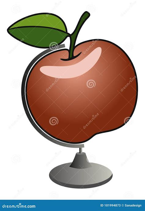 Stock Vector Red Apple Globe Stock Vector Illustration Of Concept