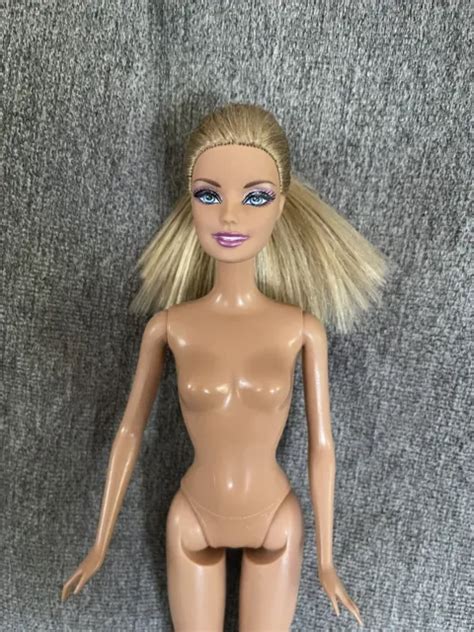 Vintage Mattel Body Barbie Nude Doll Long Blonde Hair Blue Eyes My