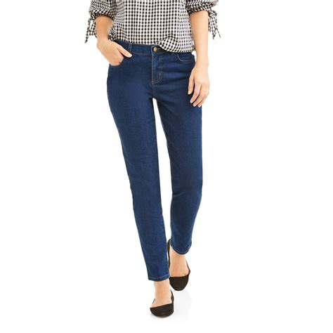 Realsize Womens Stretch Denim 5 Pocket Jeans With Back Elastic