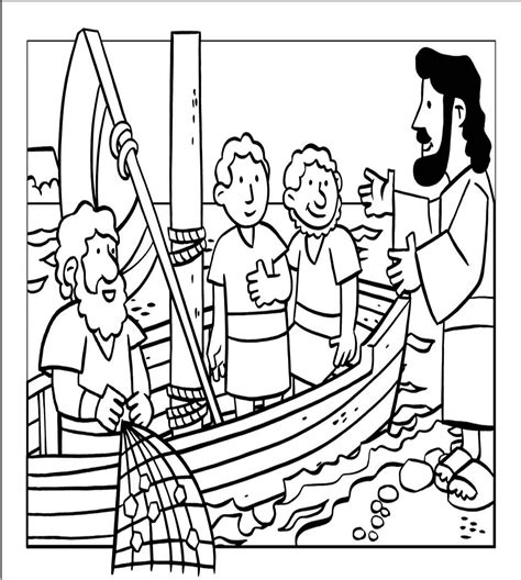 Colorear La Pesca Milagrosa Dibujos Cristianos Para Colorear Images