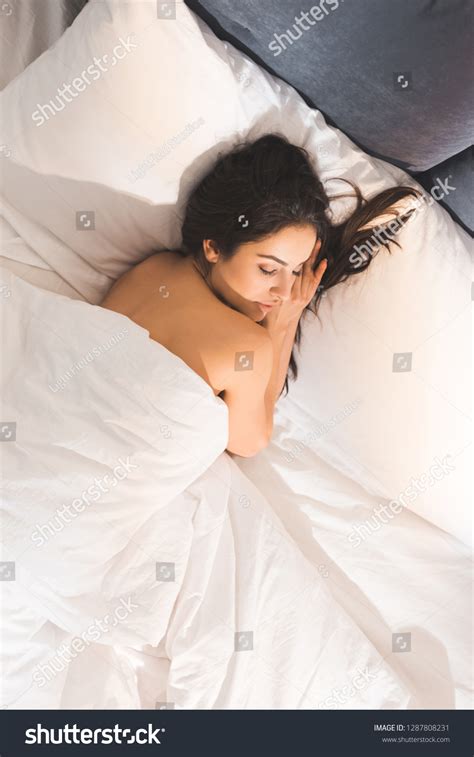 Beautiful Nude Woman Sleeping Bed Home Shutterstock
