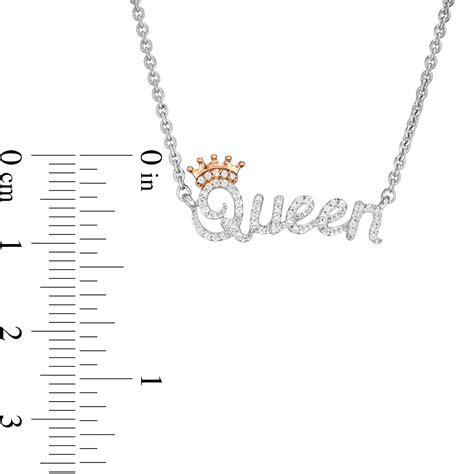 16 Ct Tw Diamond Queen Necklace In Sterling Silver And 10k Rose