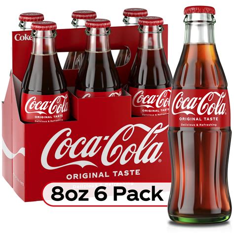 Coca Cola Soda Pop 8 Fl Oz 6 Pack Glass Bottles