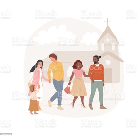 Local Church Isolated Cartoon Vector Illustration Stock Illustration